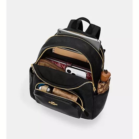 COACH Court Backpack Olive Green Leather Monogram Logo main image 5
